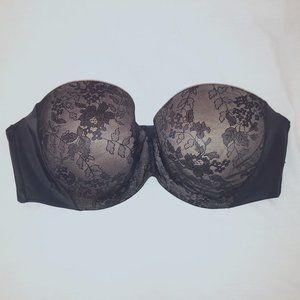 42D Black lace strapless bra- Curvy Couture Soma